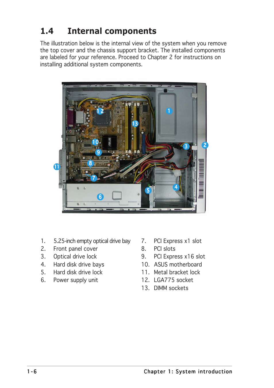 4 internal components | Asus P3-PH4 User Manual | Page 16 / 96