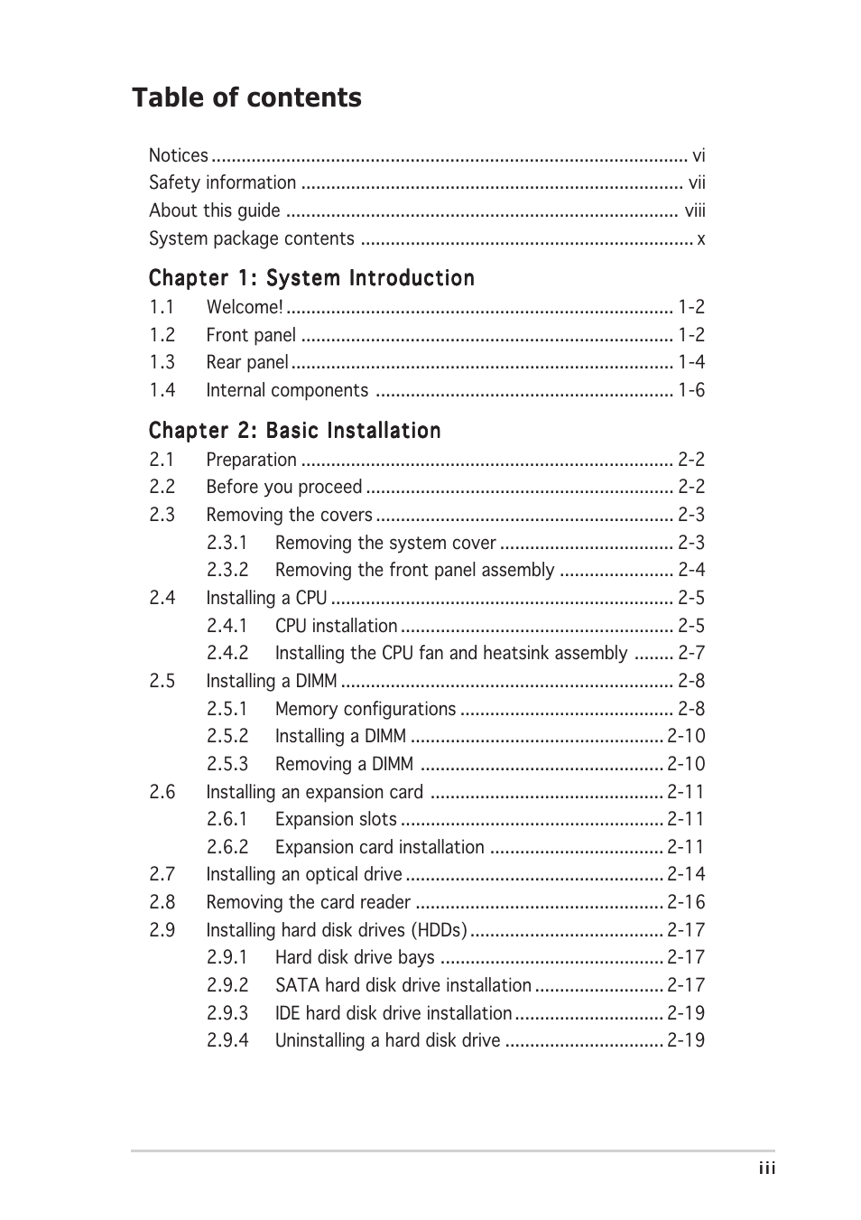 Asus P3-PH4 User Manual | Page 3 / 96