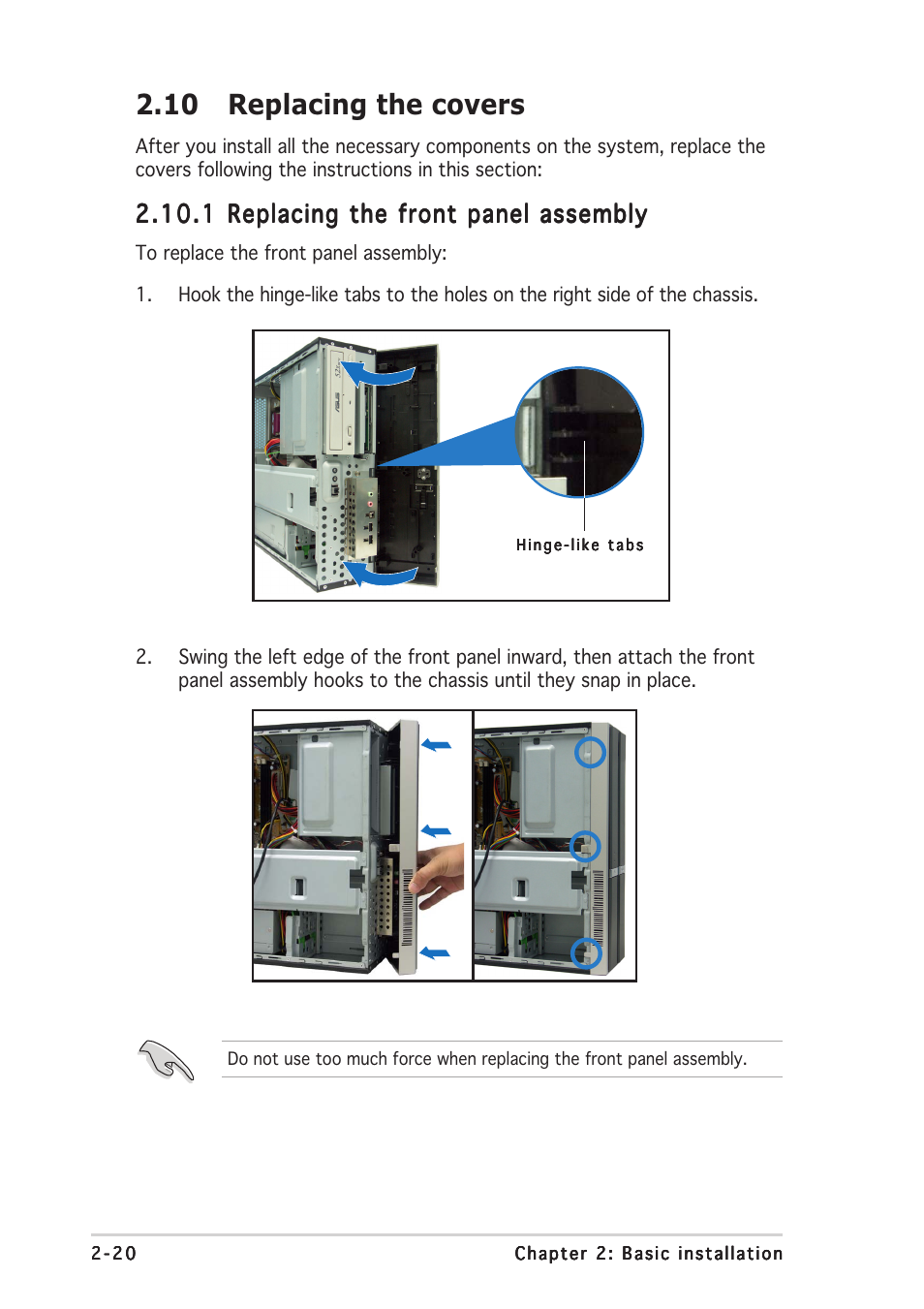 10 replacing the covers | Asus P3-PH4 User Manual | Page 36 / 96