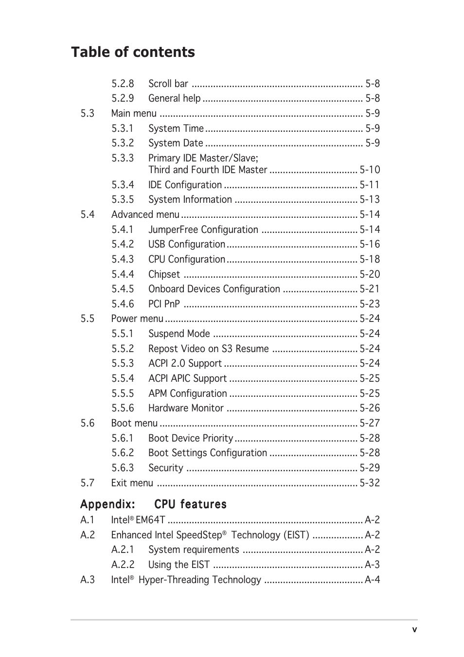 Asus P3-PH4 User Manual | Page 5 / 96