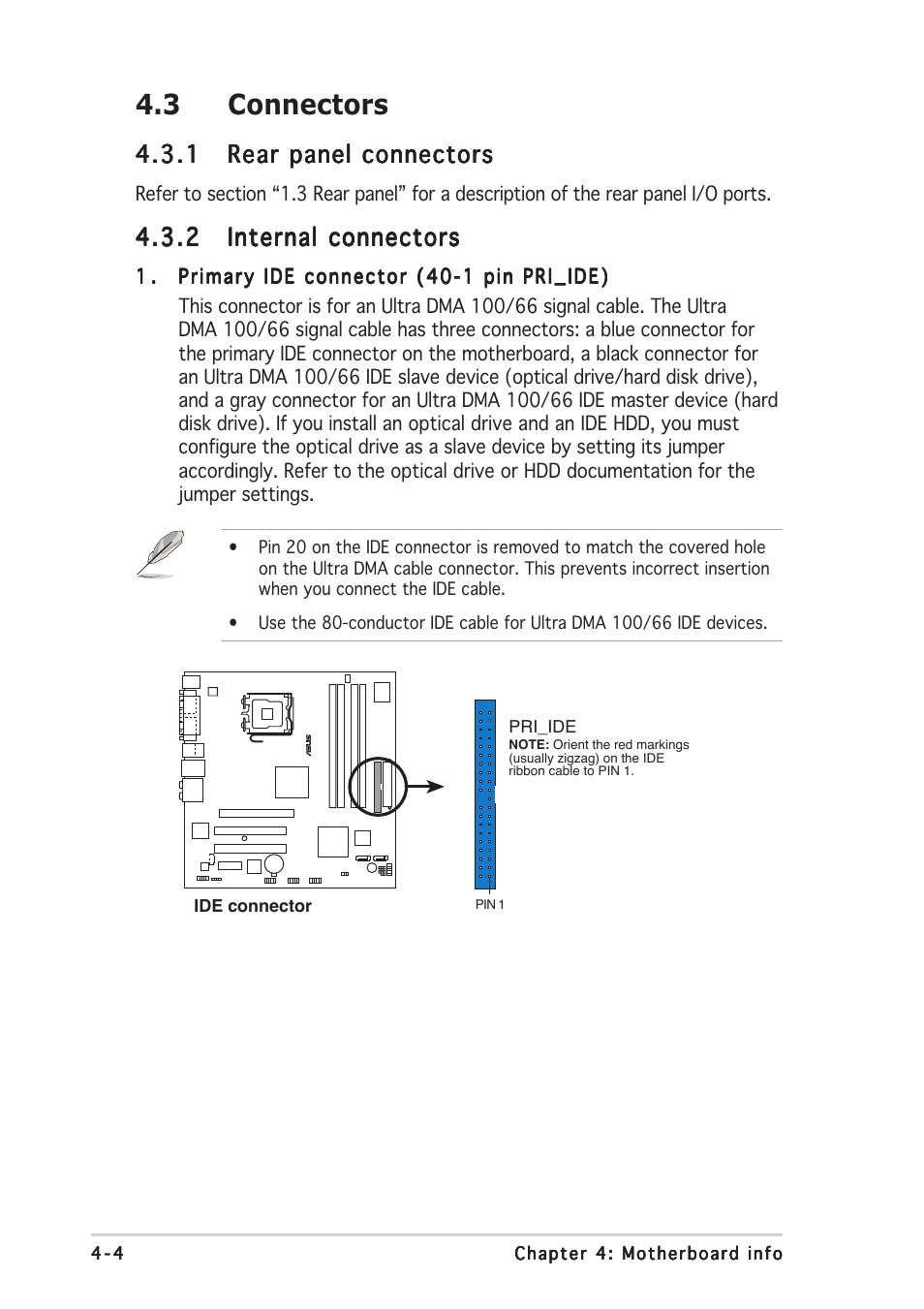 3 connectors | Asus P3-PH4 User Manual | Page 52 / 96