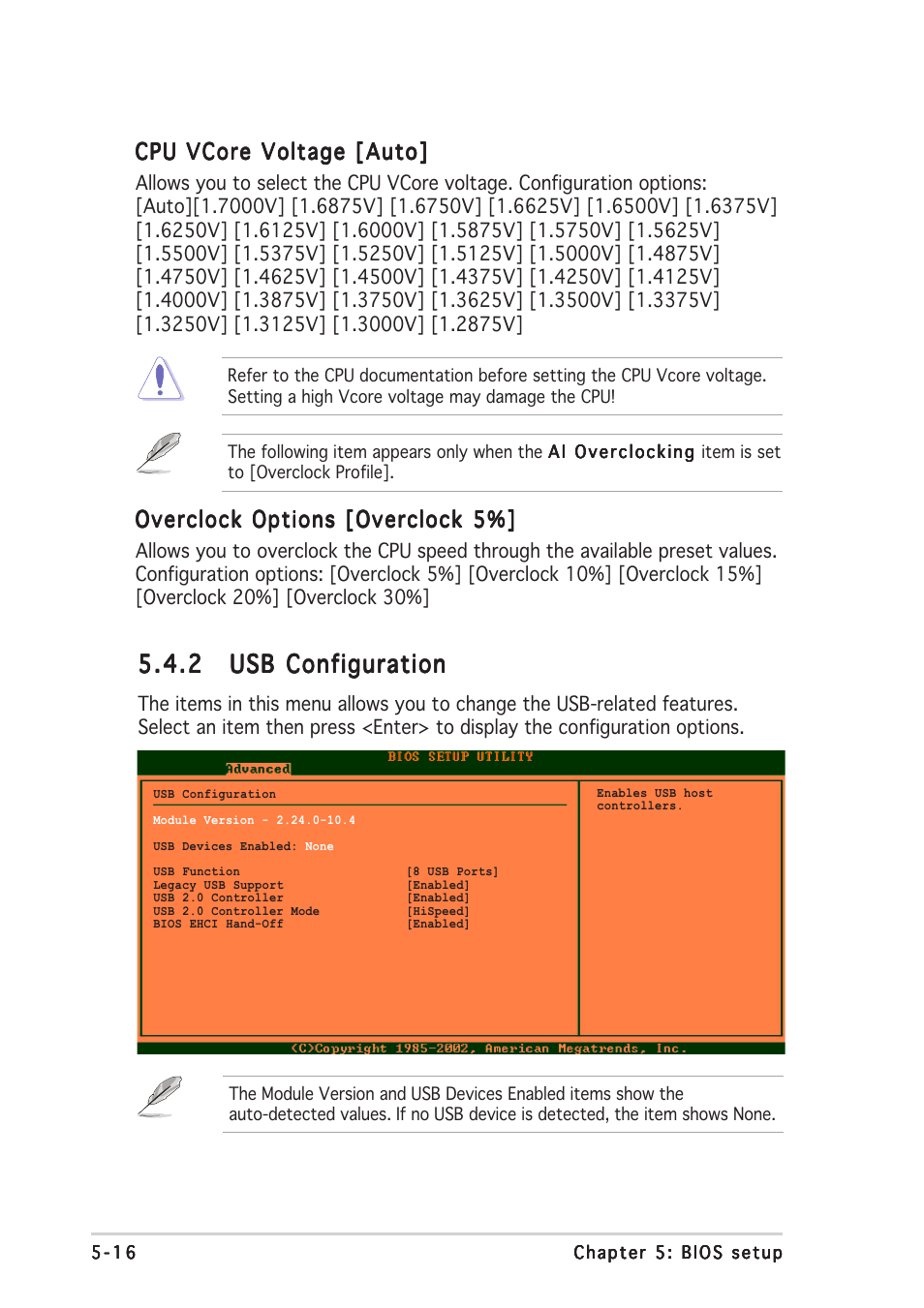 Cpu vcore voltage [auto, Overclock options [overclock 5 | Asus P3-PH4 User Manual | Page 74 / 96