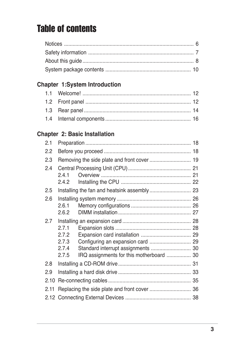 Asus Vintage User Manual | Page 3 / 86