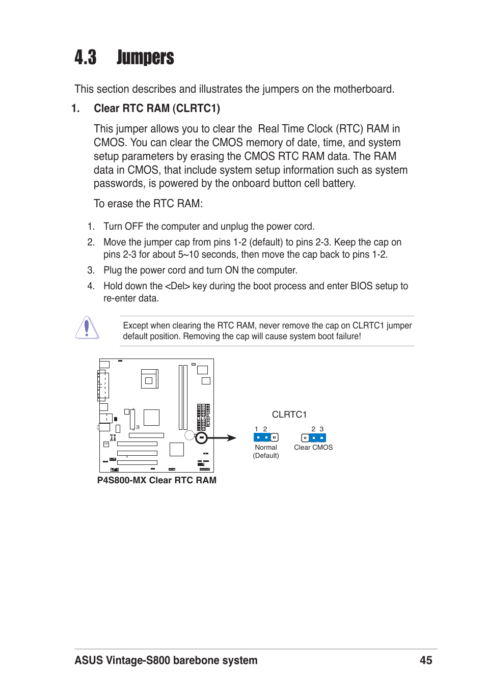 3 jumpers | Asus Vintage User Manual | Page 45 / 86