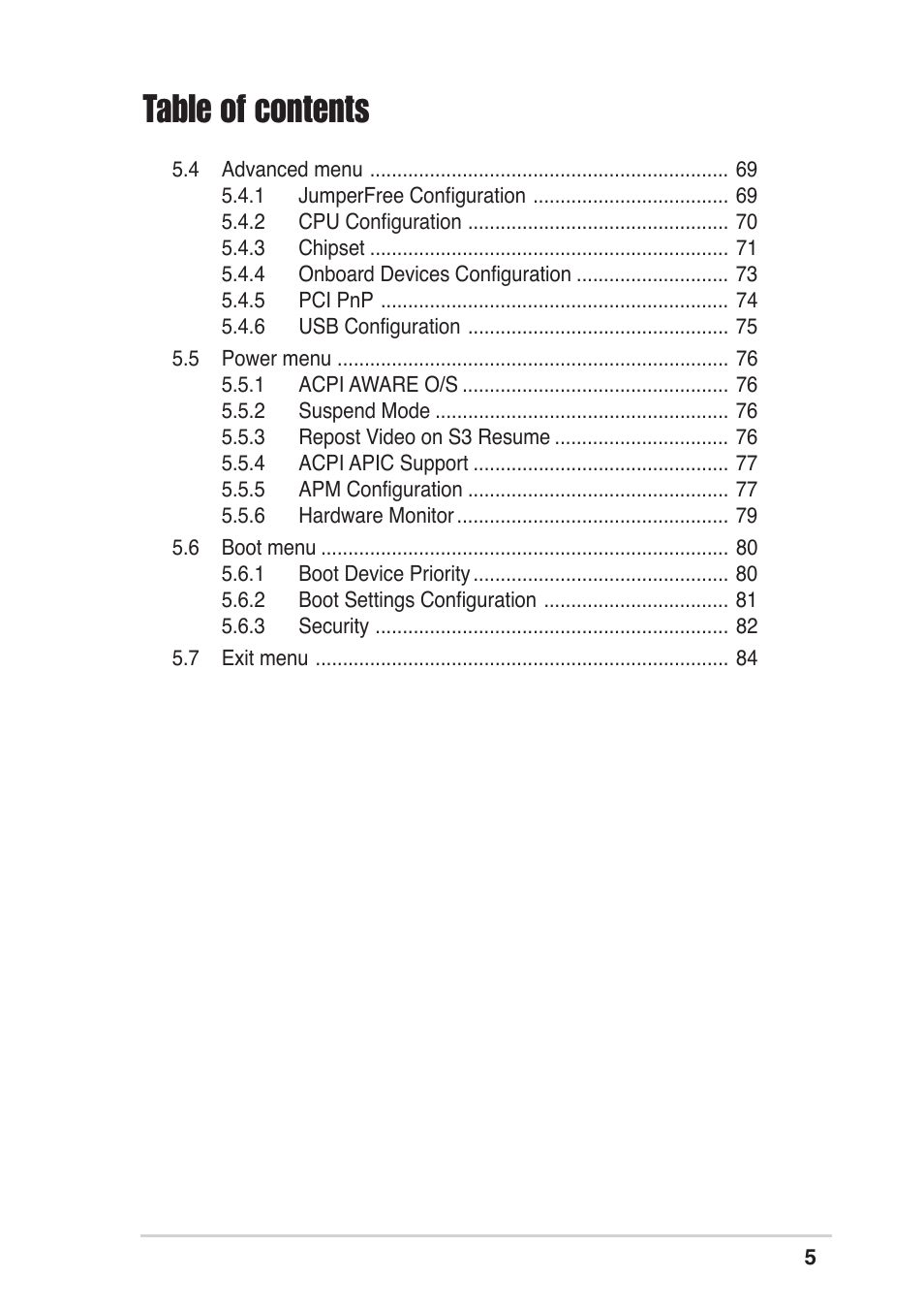 Asus Vintage User Manual | Page 5 / 86