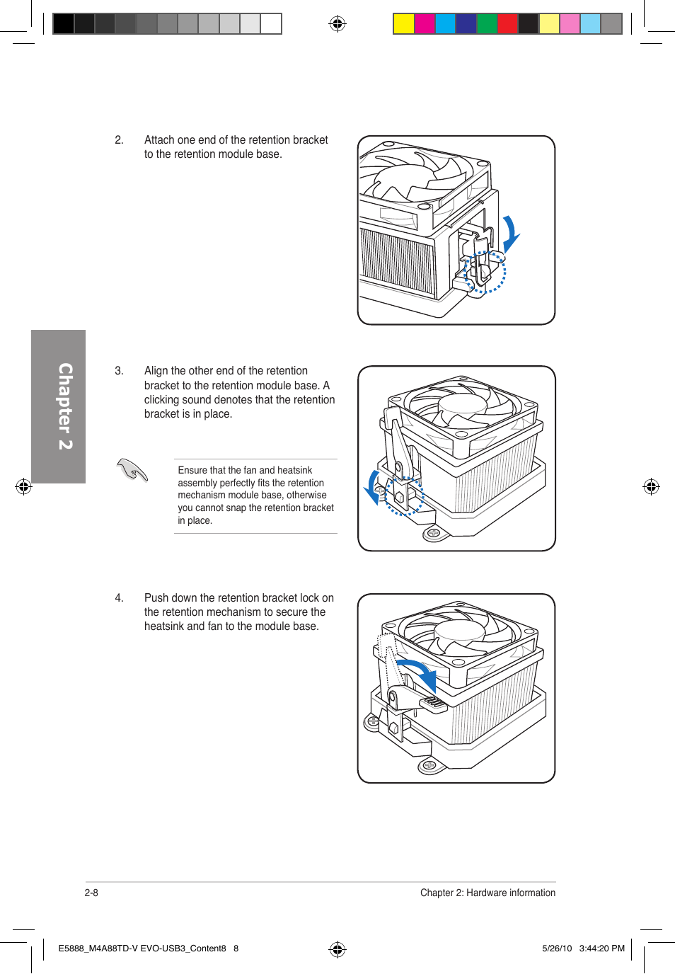 Chapter 2 | Asus M4A88TD-V EVO/USB3 User Manual | Page 26 / 128