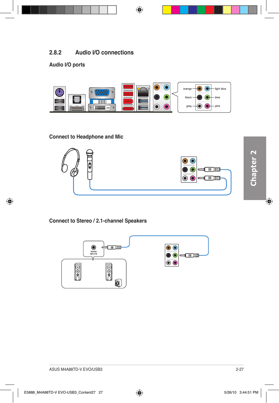 Chapter 2 | Asus M4A88TD-V EVO/USB3 User Manual | Page 45 / 128