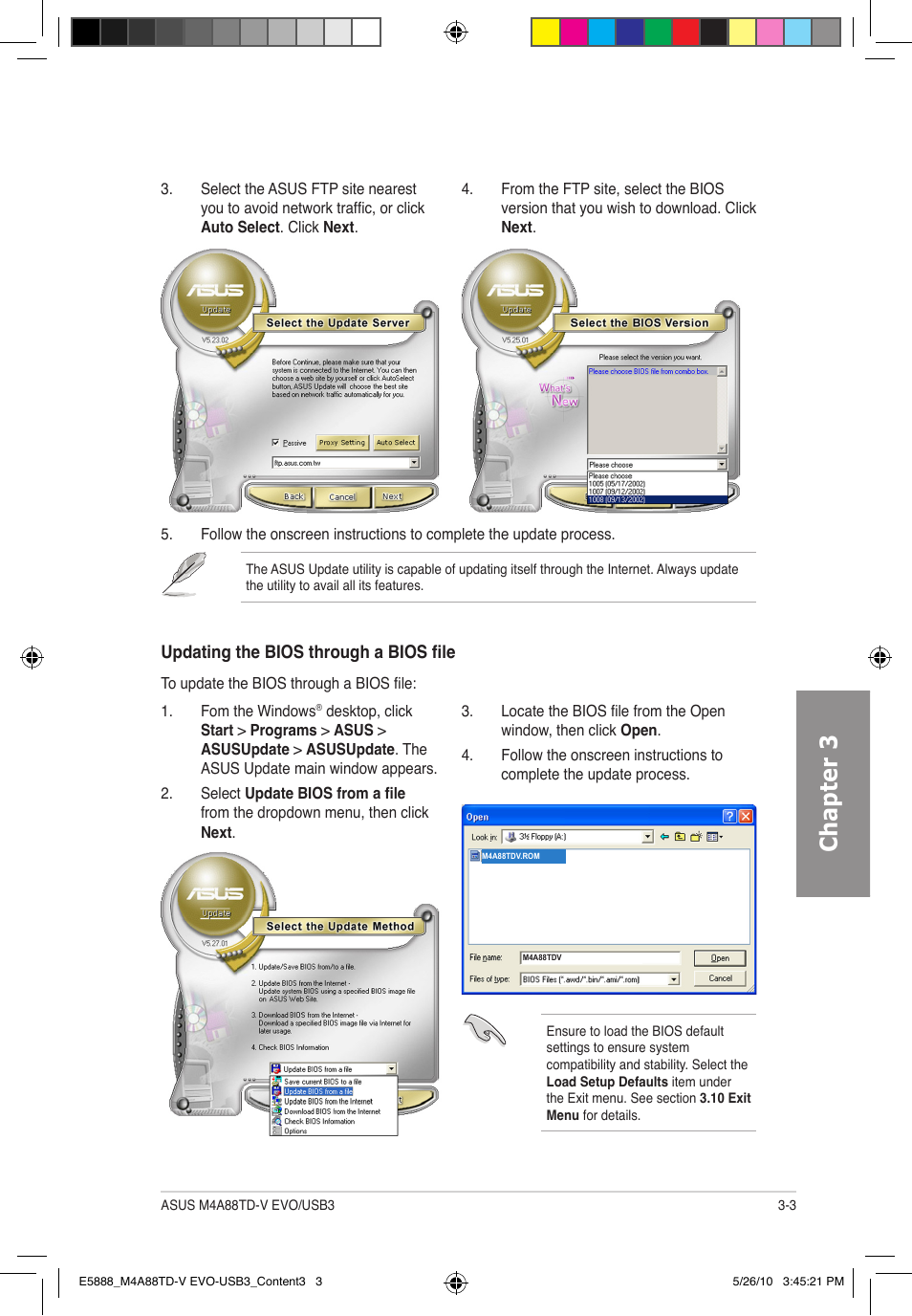 Chapter 3 | Asus M4A88TD-V EVO/USB3 User Manual | Page 61 / 128