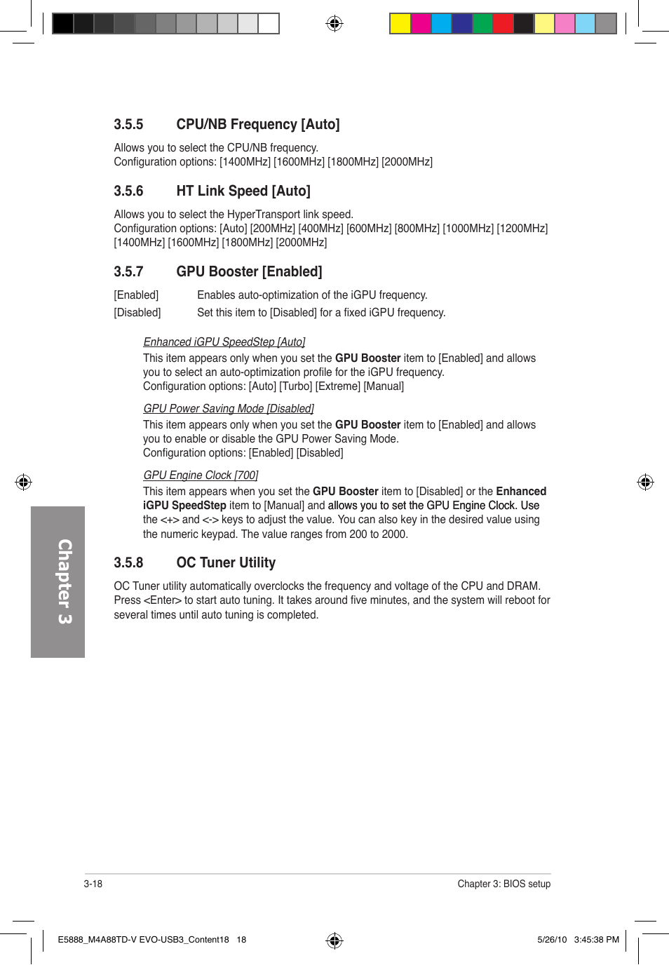 Chapter 3 | Asus M4A88TD-V EVO/USB3 User Manual | Page 76 / 128