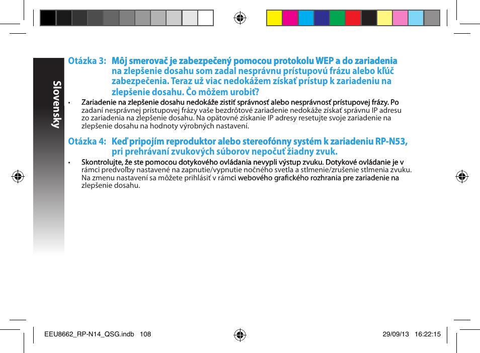 Slo vensk y | Asus RP-N14 User Manual | Page 108 / 144