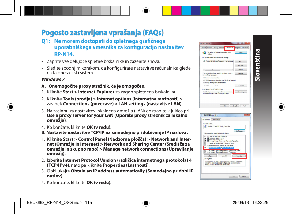 Pogosto zastavljena vprašanja (faqs), Slo venščina | Asus RP-N14 User Manual | Page 115 / 144