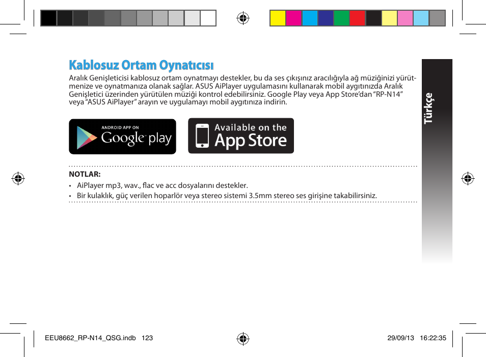 Kablosuz ortam oynatıcısı, Tür kç e | Asus RP-N14 User Manual | Page 123 / 144