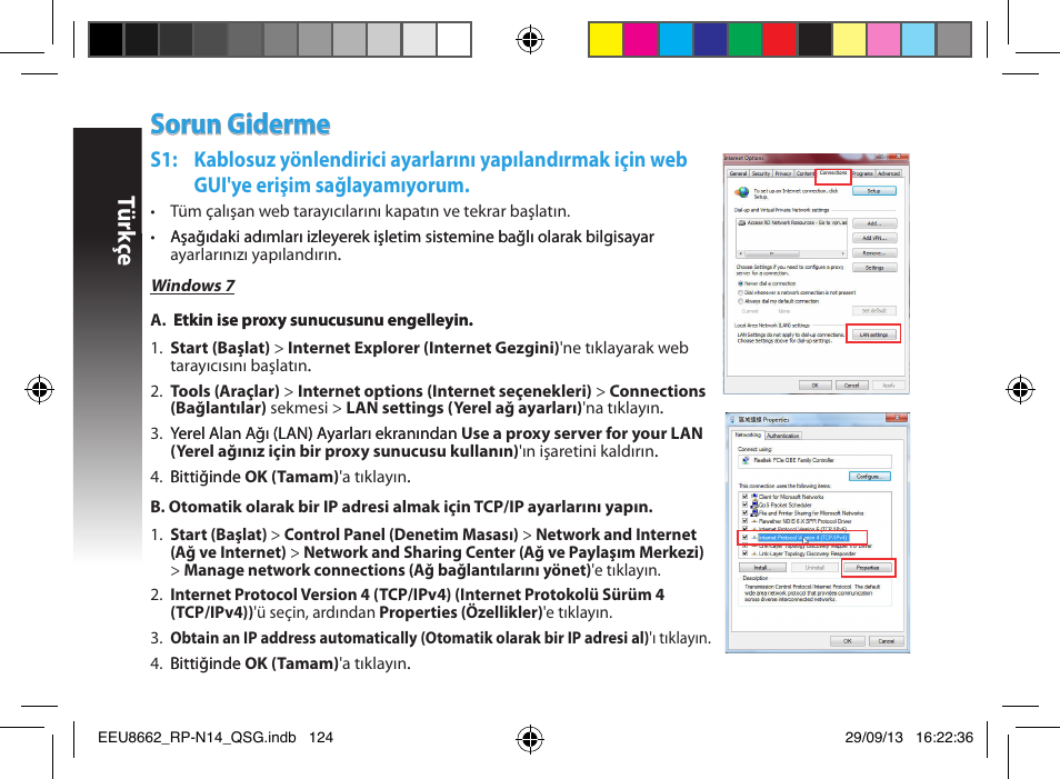 Sorun giderme, Tür kç e | Asus RP-N14 User Manual | Page 124 / 144