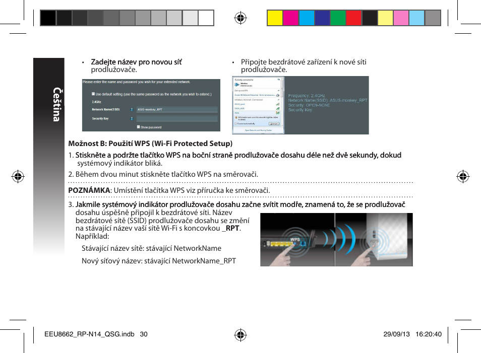 Čeština | Asus RP-N14 User Manual | Page 30 / 144