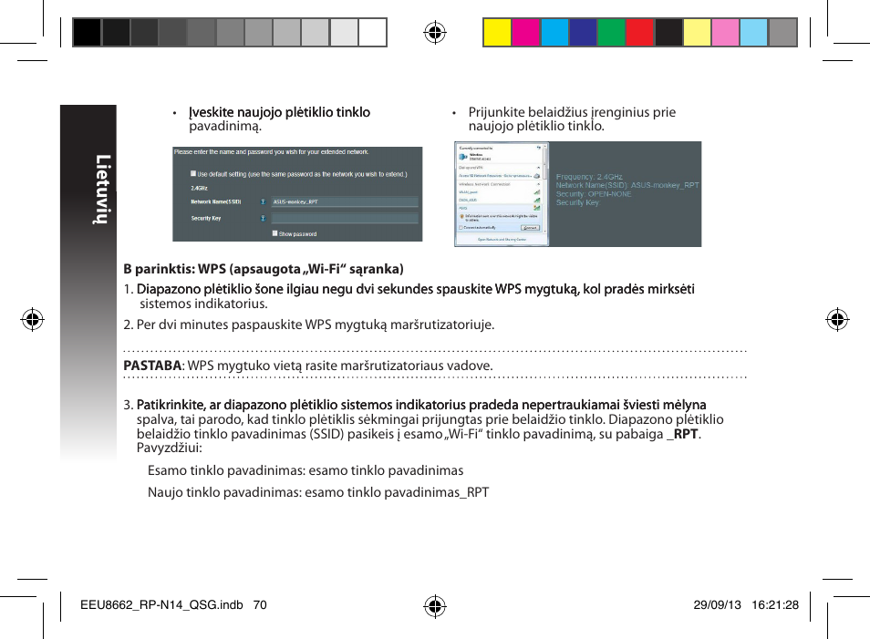 Lietuvių | Asus RP-N14 User Manual | Page 70 / 144