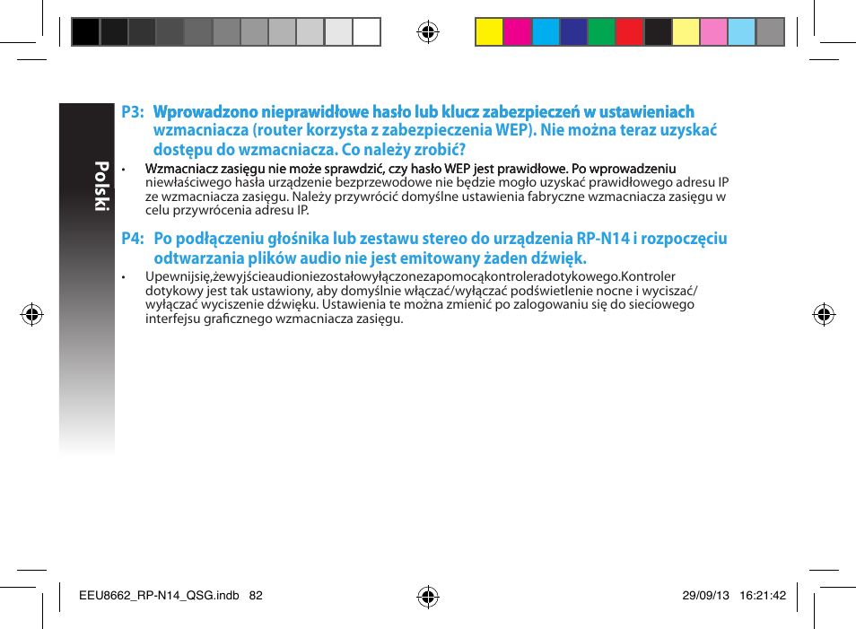 Polsk i | Asus RP-N14 User Manual | Page 82 / 144