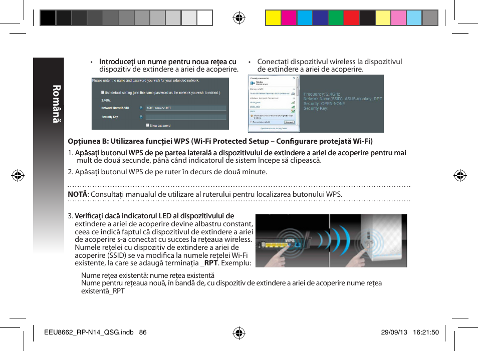 Română | Asus RP-N14 User Manual | Page 86 / 144