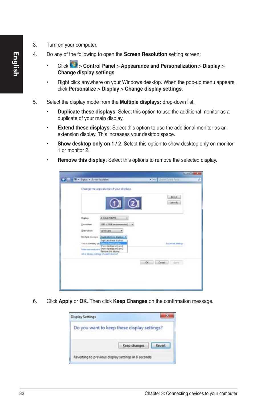 English | Asus CP6230 User Manual | Page 32 / 198