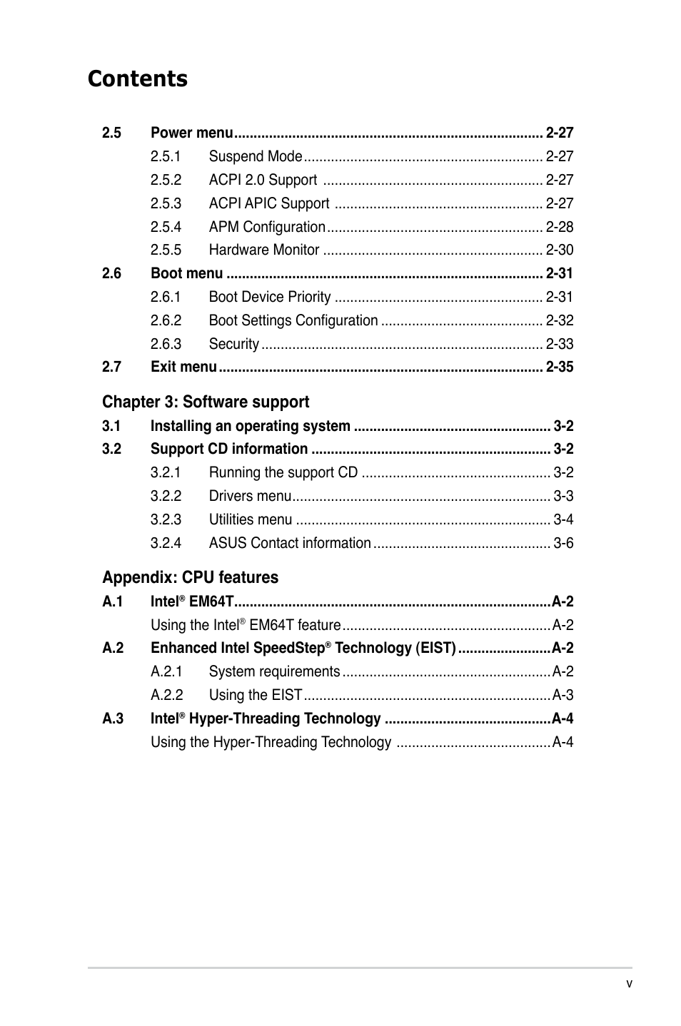 Asus P5GC-MX/1333 User Manual | Page 5 / 92