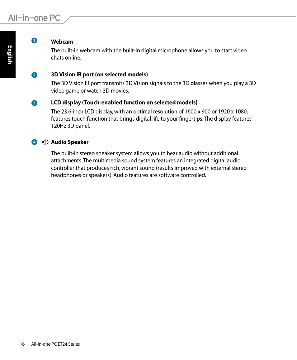 Asus ET2400IUTS User Manual | Page 16 / 48