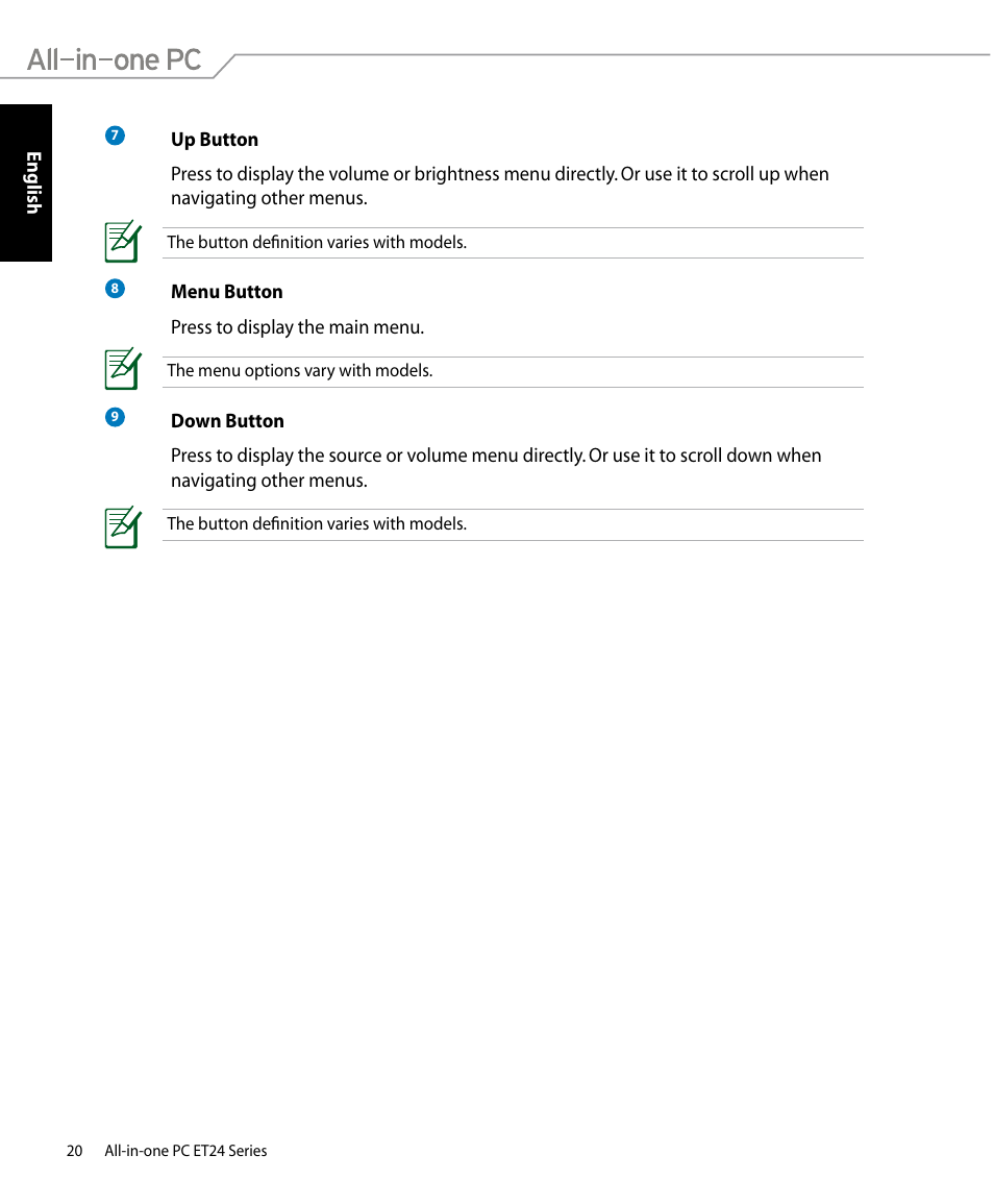 Asus ET2400IUTS User Manual | Page 20 / 48