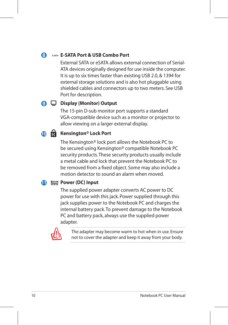 Asus X7BJQ User Manual | Page 10 / 28