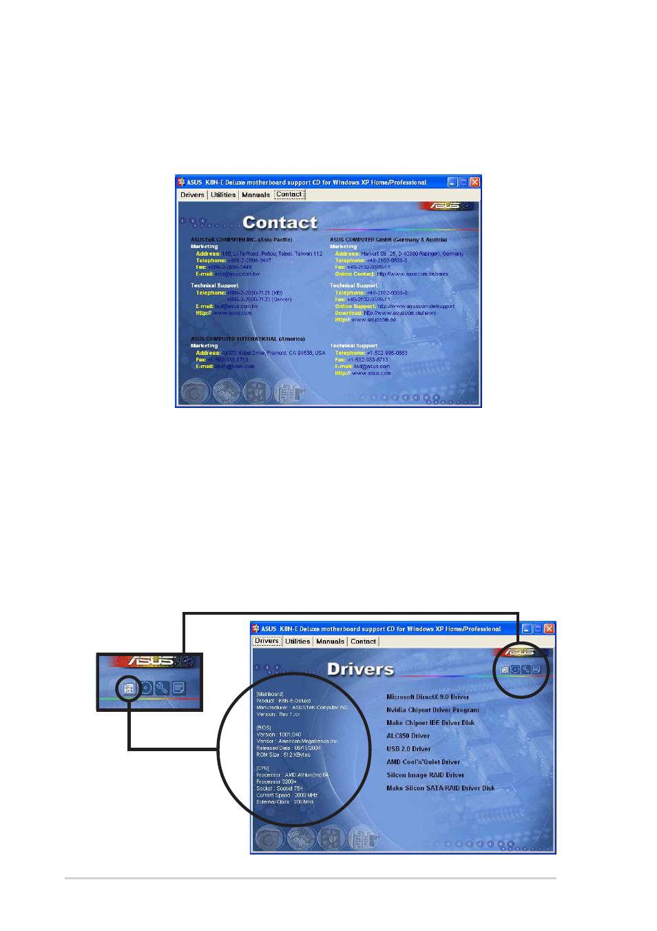 5 asus contact information, 6 other information | Asus K8N-E Deluxe User Manual | Page 108 / 128