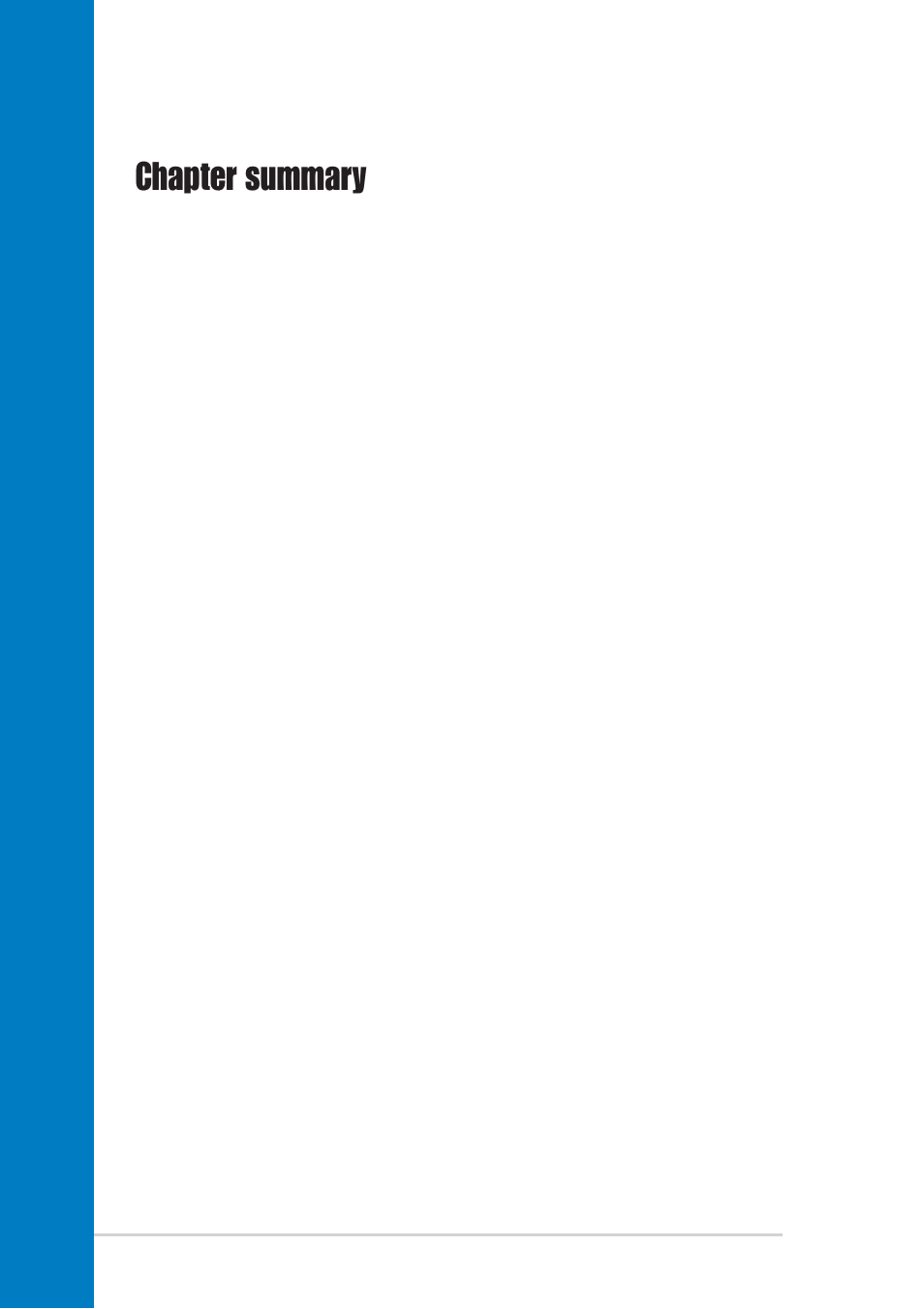 Chapter summary | Asus K8N-E Deluxe User Manual | Page 14 / 128