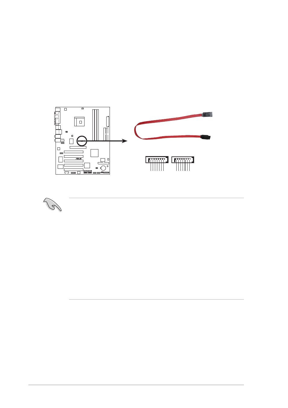 K8n-e sata connectors sata1, Sata2 | Asus K8N-E Deluxe User Manual | Page 44 / 128