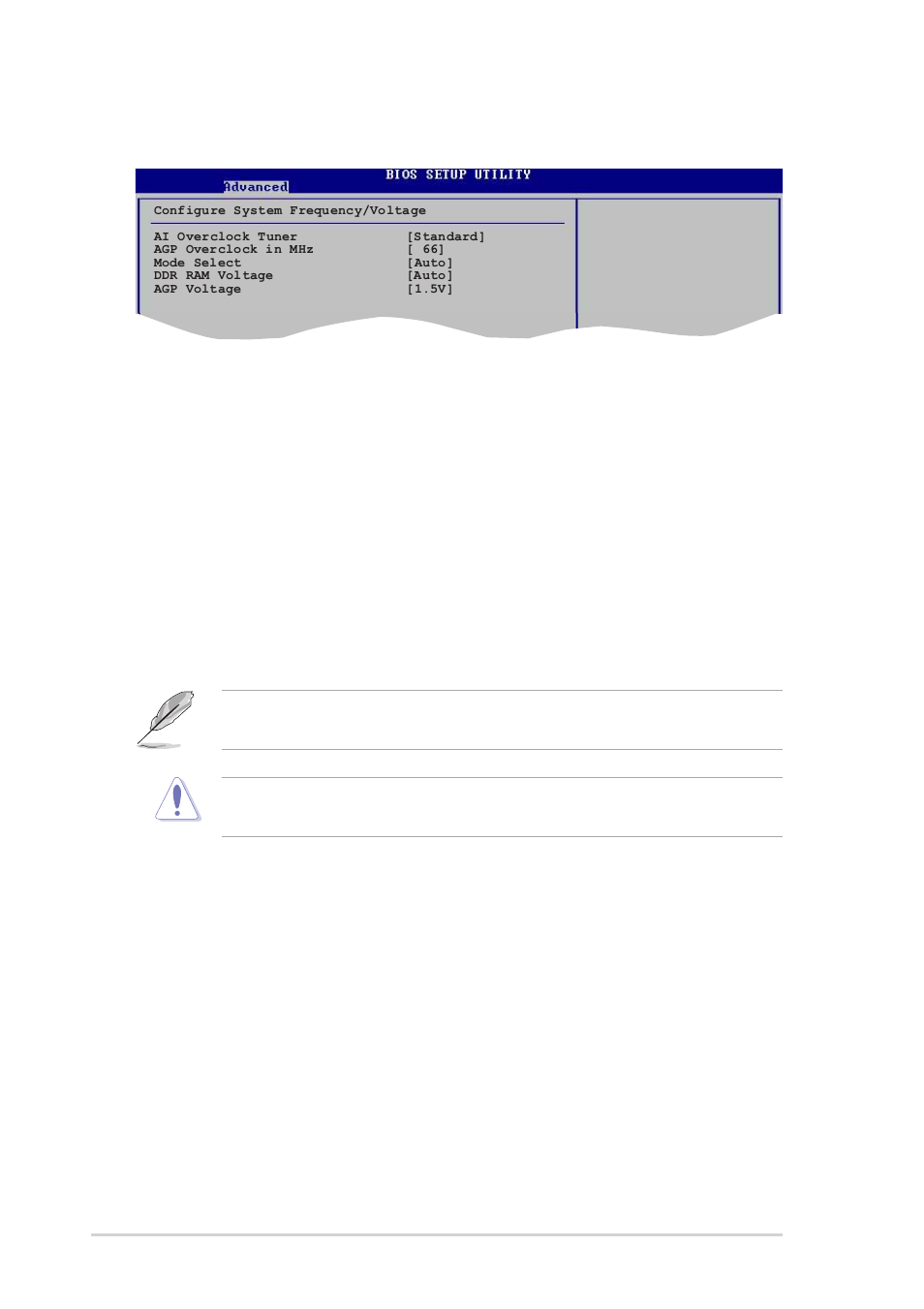 2 jumperfree configuration, Ai overclock tuner [standard, Cpu fsb frequency [200 | Agp overclock in mhz [ 66, Fid/vid change [auto, 16 chapter 4: bios setup | Asus K8N-E Deluxe User Manual | Page 80 / 128