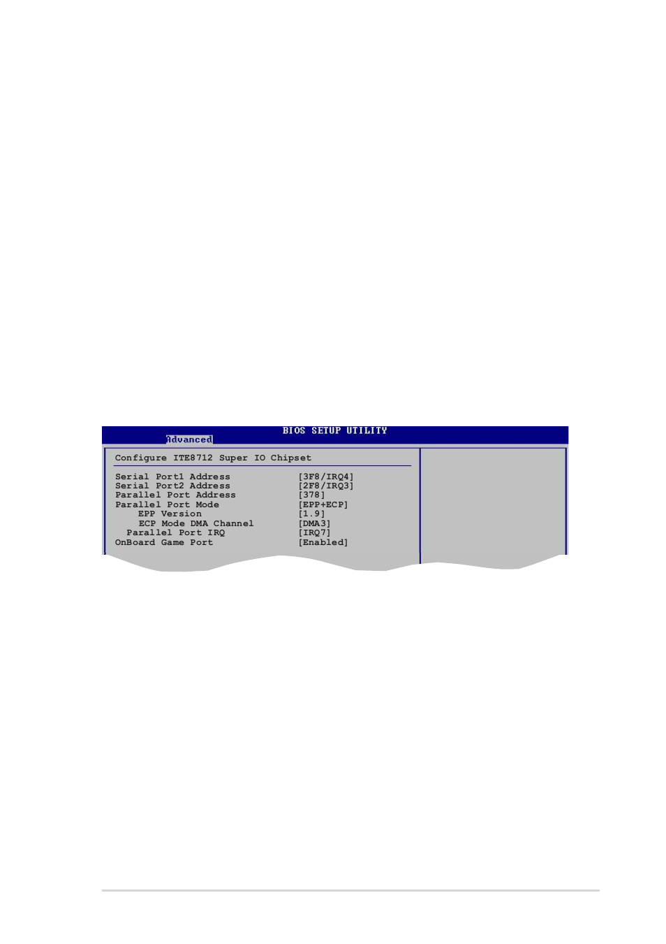 6 onboard devices configuration, Serial port1 address [3f8/irq4, Serial port2 address [2f8/irq3 | Parallel port address [378, Usb controller support [usb 1.1+usb 2.0, Legacy usb support [auto, Usb 2.0 controller mode [hispeed, Asus k8n-e deluxe motherboard 4-23 | Asus K8N-E Deluxe User Manual | Page 87 / 128