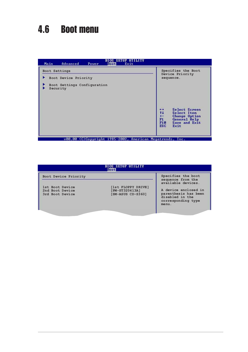 6 boot menu, 1 boot device priority, 1st ~ xxth boot device [1st floppy drive | Asus K8N-E Deluxe User Manual | Page 95 / 128