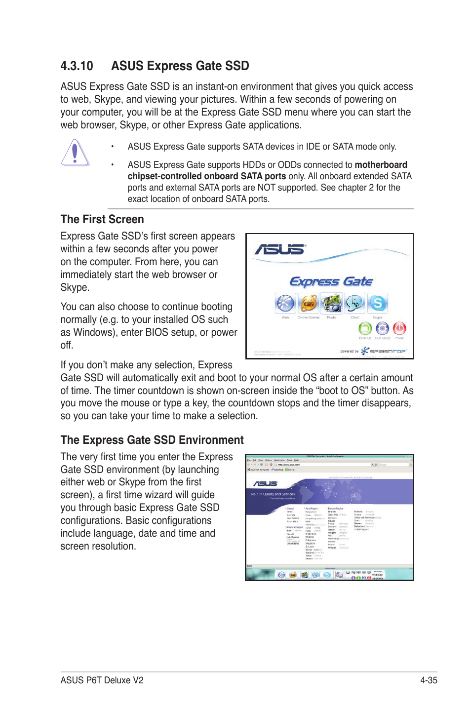 10 asus express gate ssd, 10 asus express gate ssd -35 | Asus P6T Deluxe V2 User Manual | Page 151 / 182