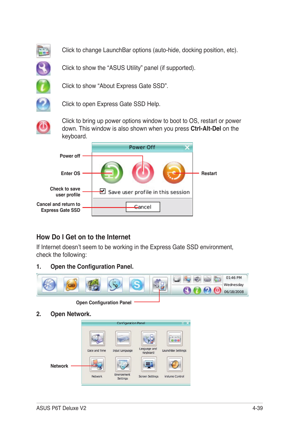 How do i get on to the internet | Asus P6T Deluxe V2 User Manual | Page 155 / 182