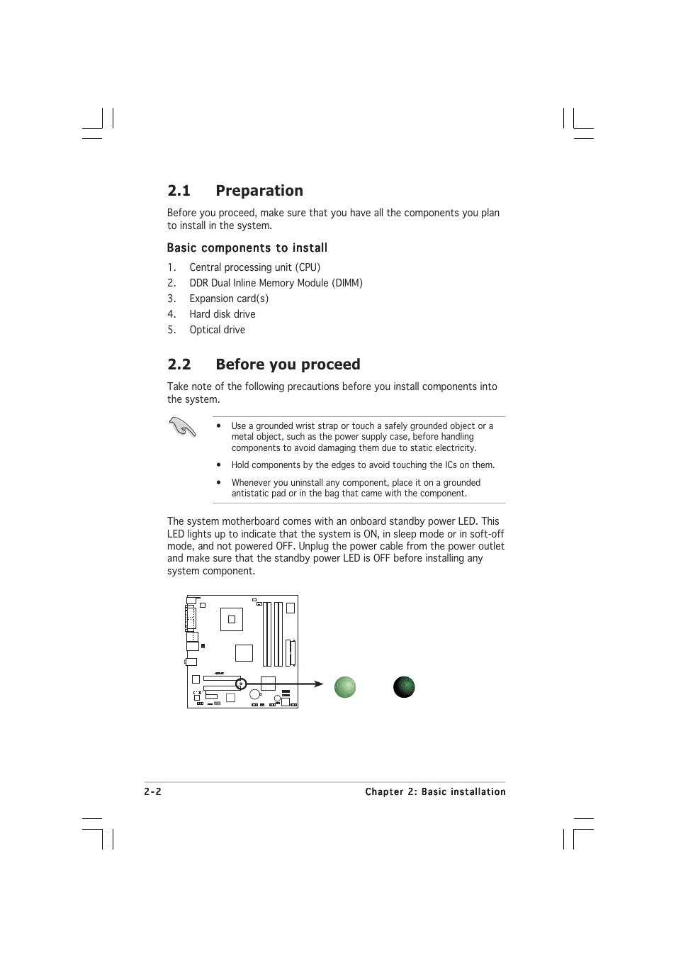 1 preparation, 2 before you proceed | Asus Pundit-PE3 User Manual | Page 18 / 90