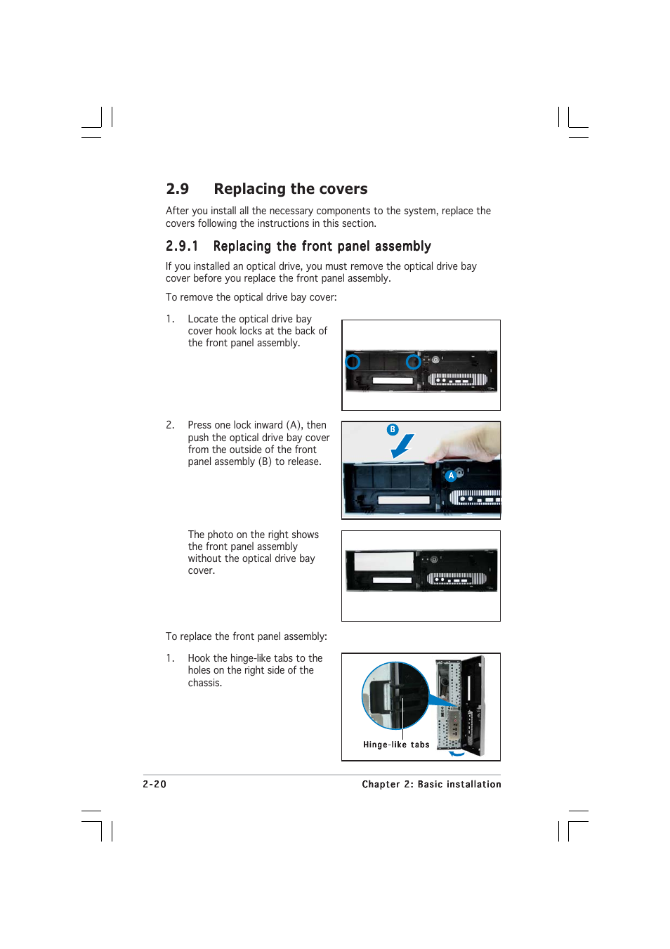 9 replacing the covers | Asus Pundit-PE3 User Manual | Page 36 / 90