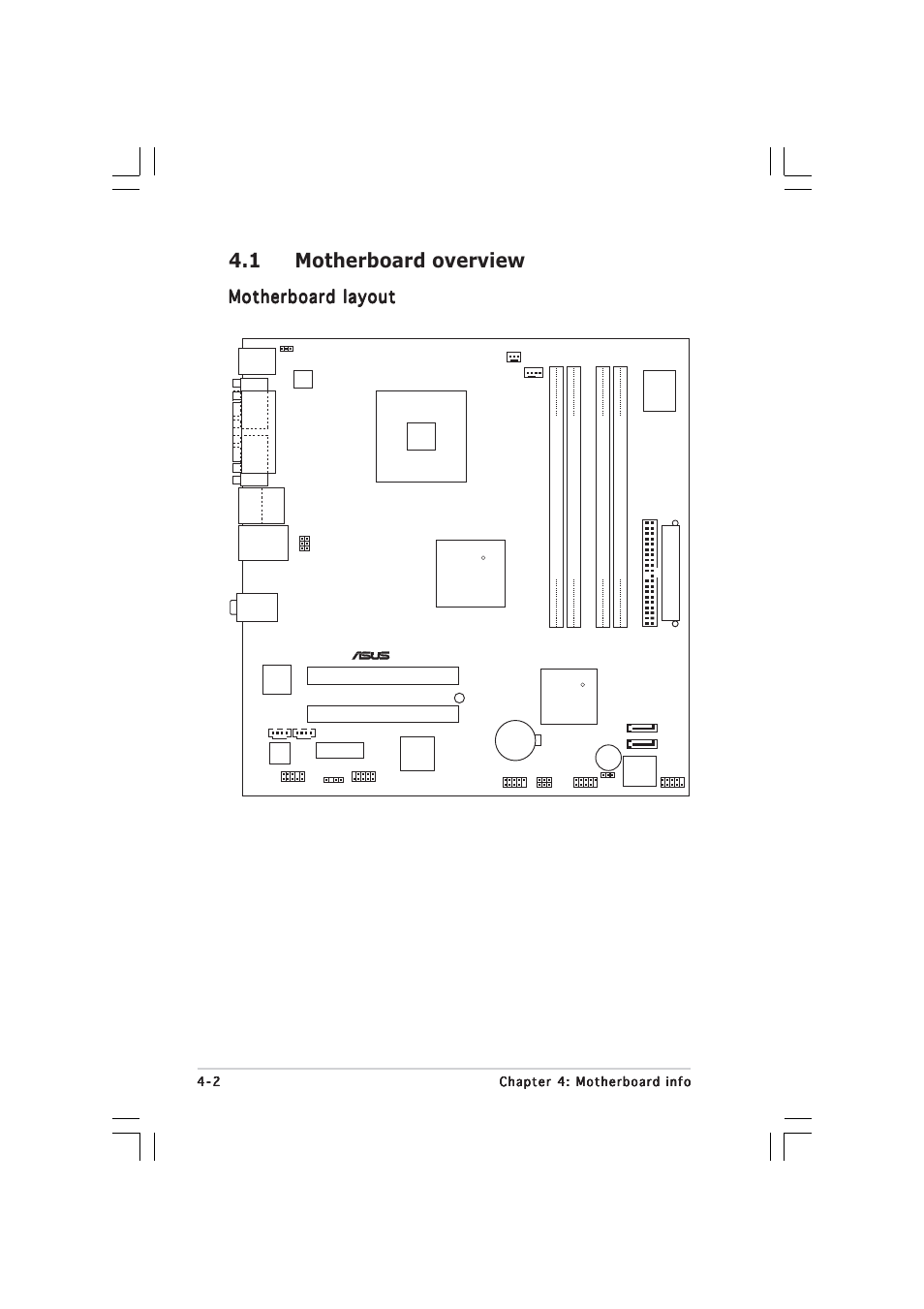 1 motherboard overview, Motherboard layout | Asus Pundit-PE3 User Manual | Page 50 / 90