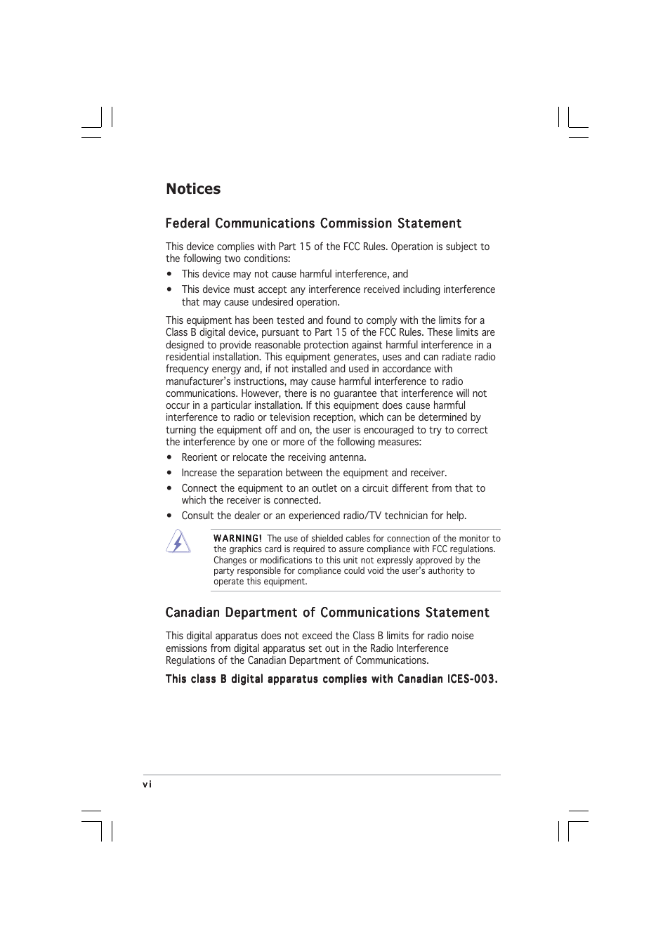 Notices | Asus Pundit-PE3 User Manual | Page 6 / 90