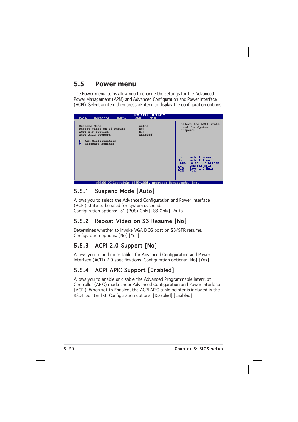 5 power menu | Asus Pundit-PE3 User Manual | Page 78 / 90