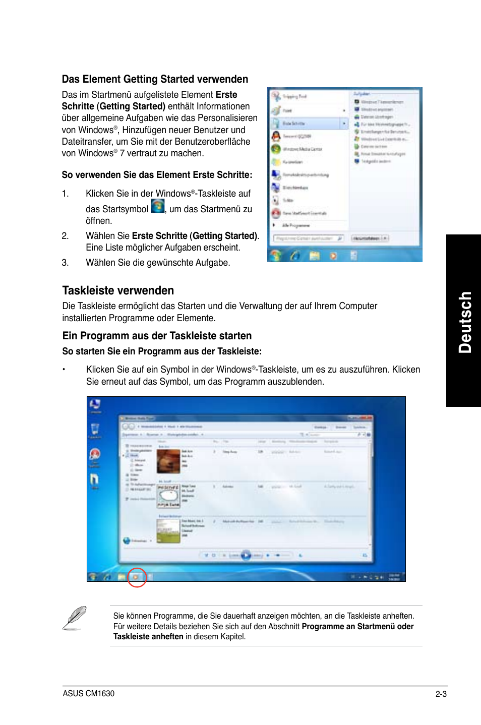 De uts ch de ut sc h | Asus CM1630 User Manual | Page 103 / 409