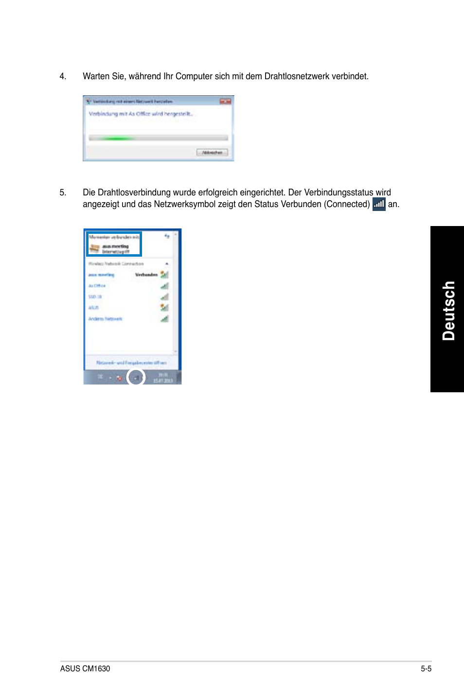 De uts ch de ut sc h | Asus CM1630 User Manual | Page 137 / 409