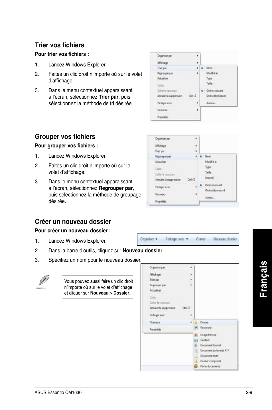 Fra nç ais fr an ça is | Asus CM1630 User Manual | Page 190 / 409