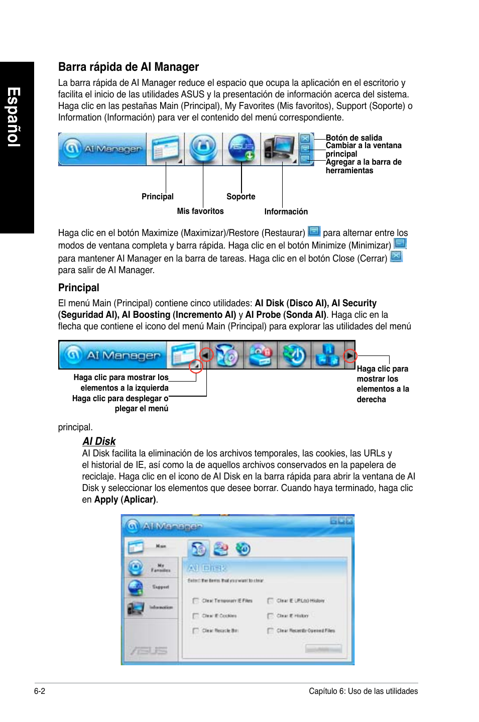 Es pa ño l es pa ño l es pa ño l es pa ño l | Asus CM1630 User Manual | Page 303 / 409