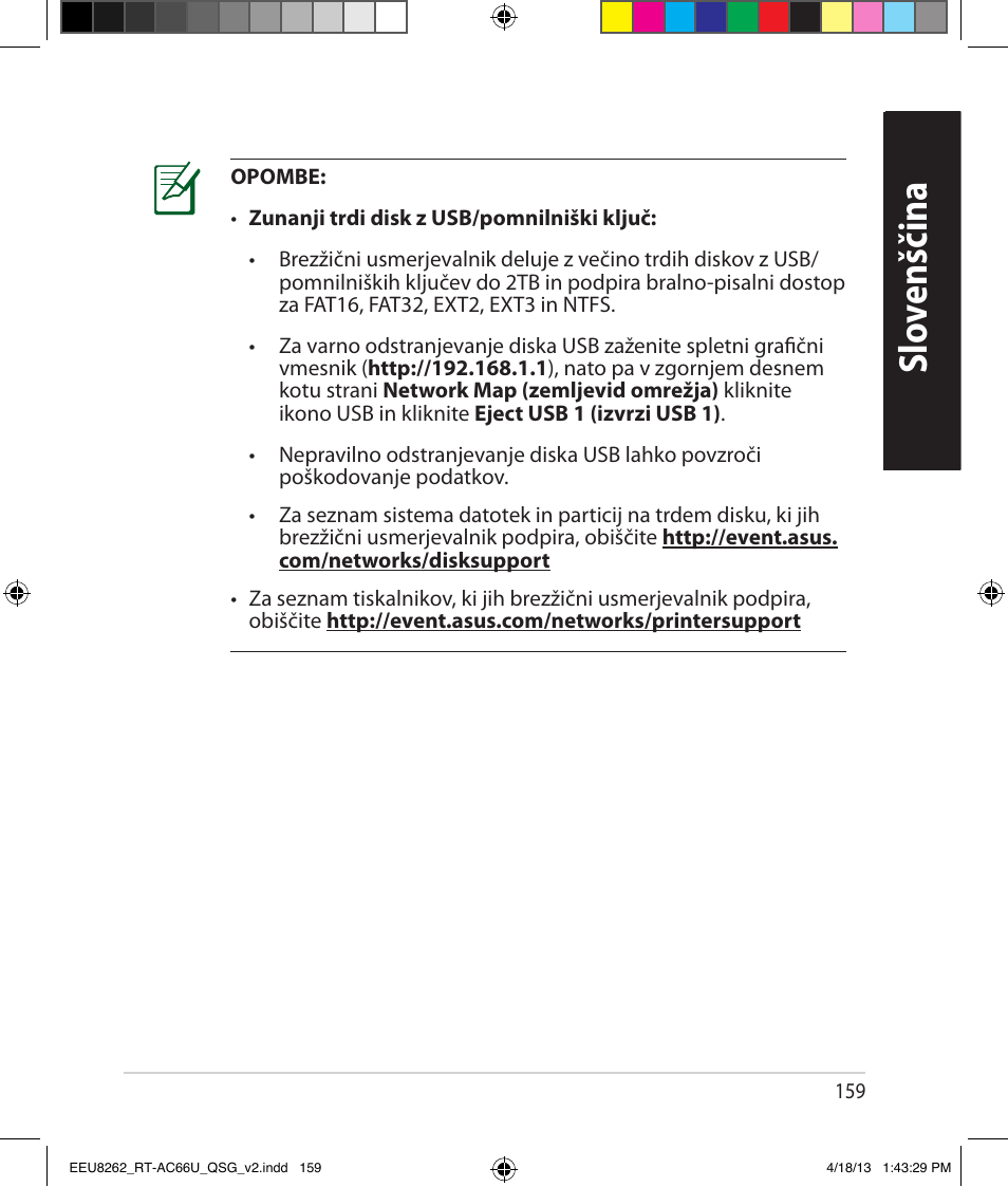 Slo venščina slo venščina | Asus RT-AC66U User Manual | Page 159 / 174