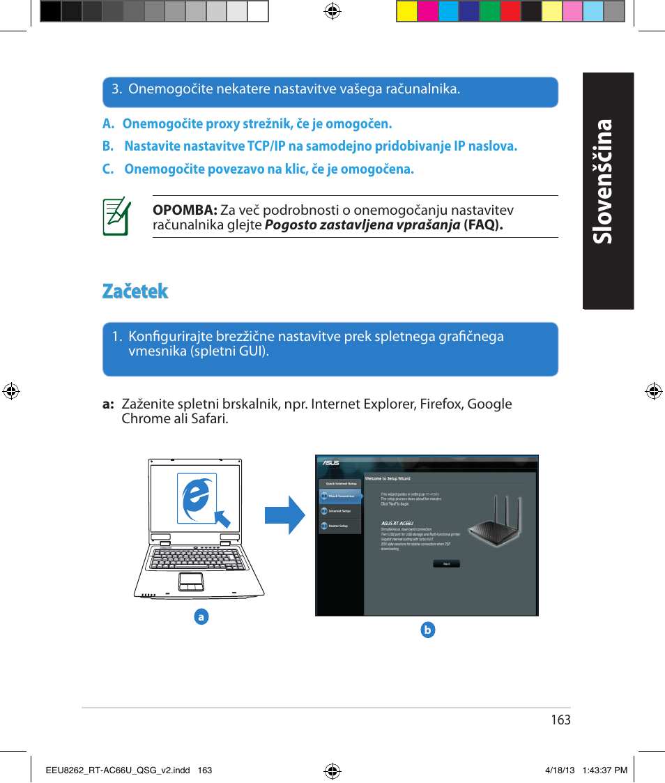 Slo venščina slo venščina, Začetek | Asus RT-AC66U User Manual | Page 163 / 174