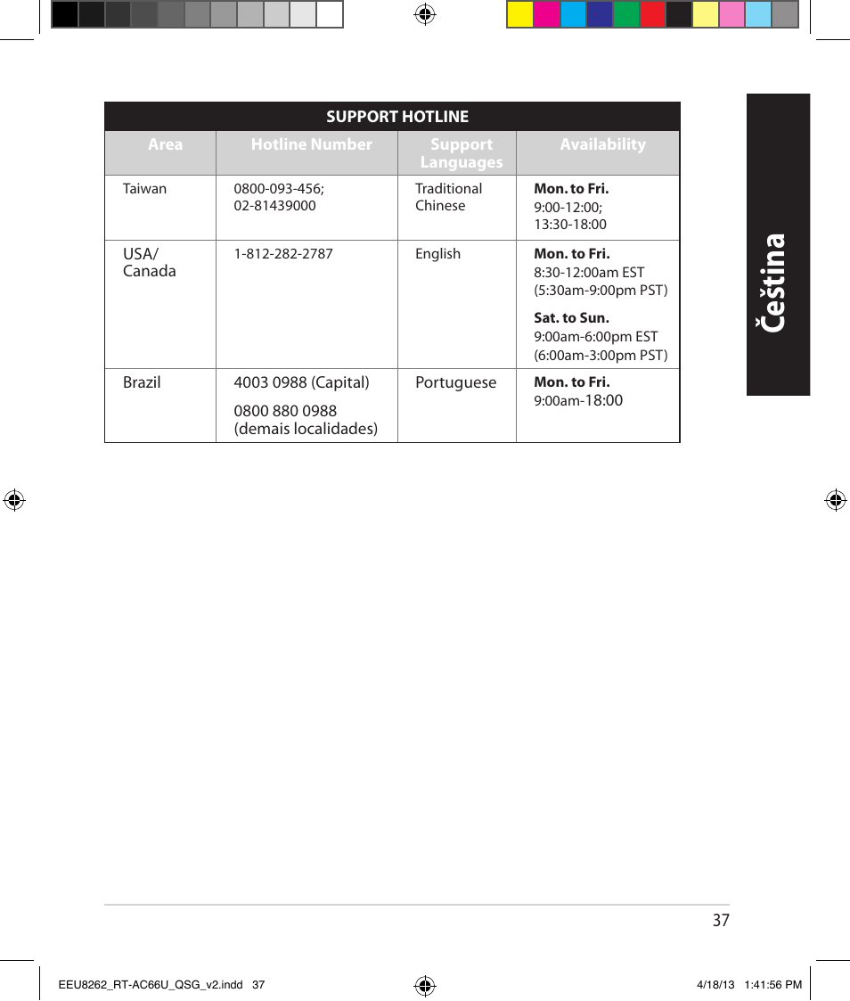 Čeština | Asus RT-AC66U User Manual | Page 37 / 174