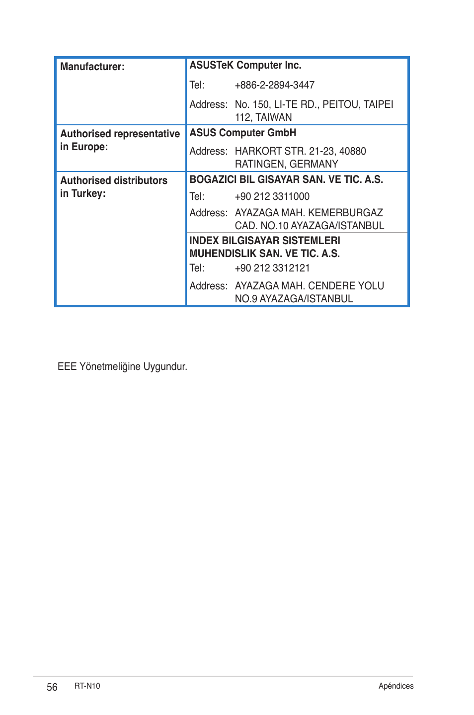 Asus RT-N10 User Manual | Page 56 / 56
