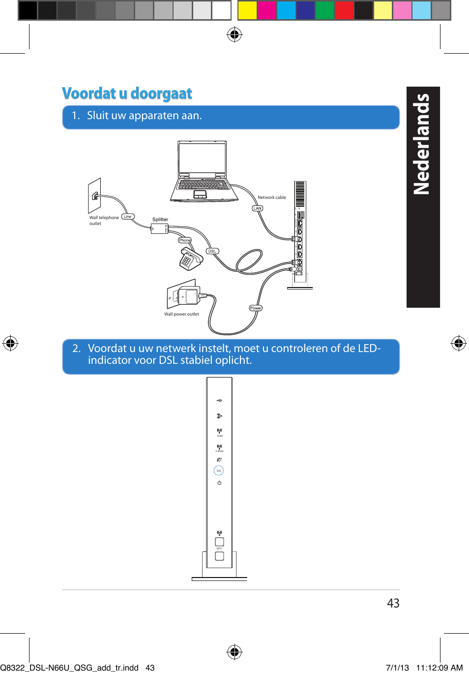 Neder lands, Voordat u doorgaat | Asus DSL-N66U User Manual | Page 43 / 143