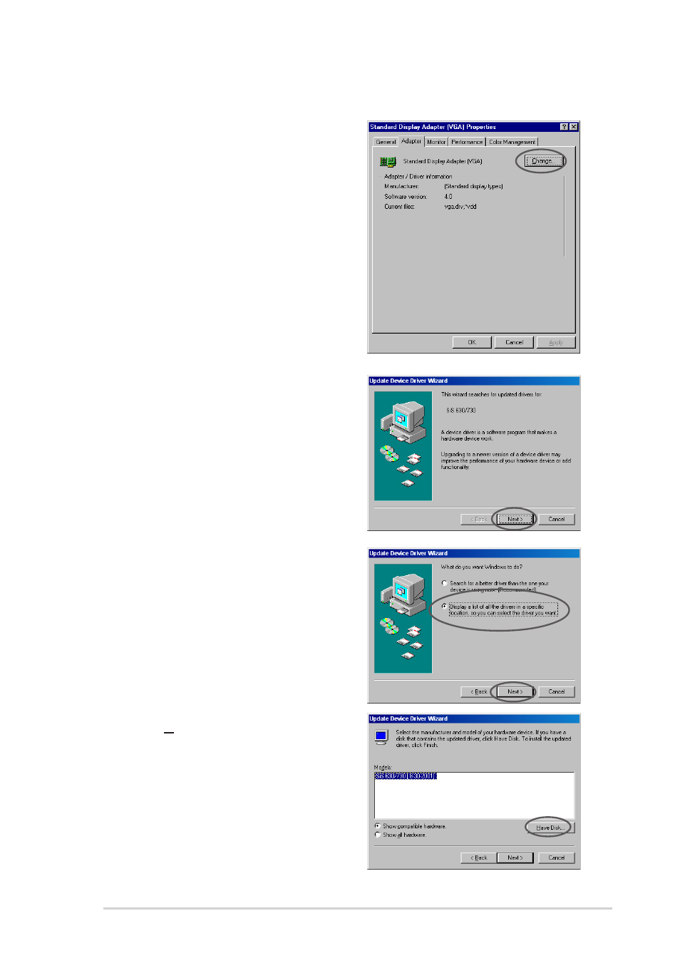 Method 4: display property page | Asus V9999 Series User Manual | Page 15 / 34