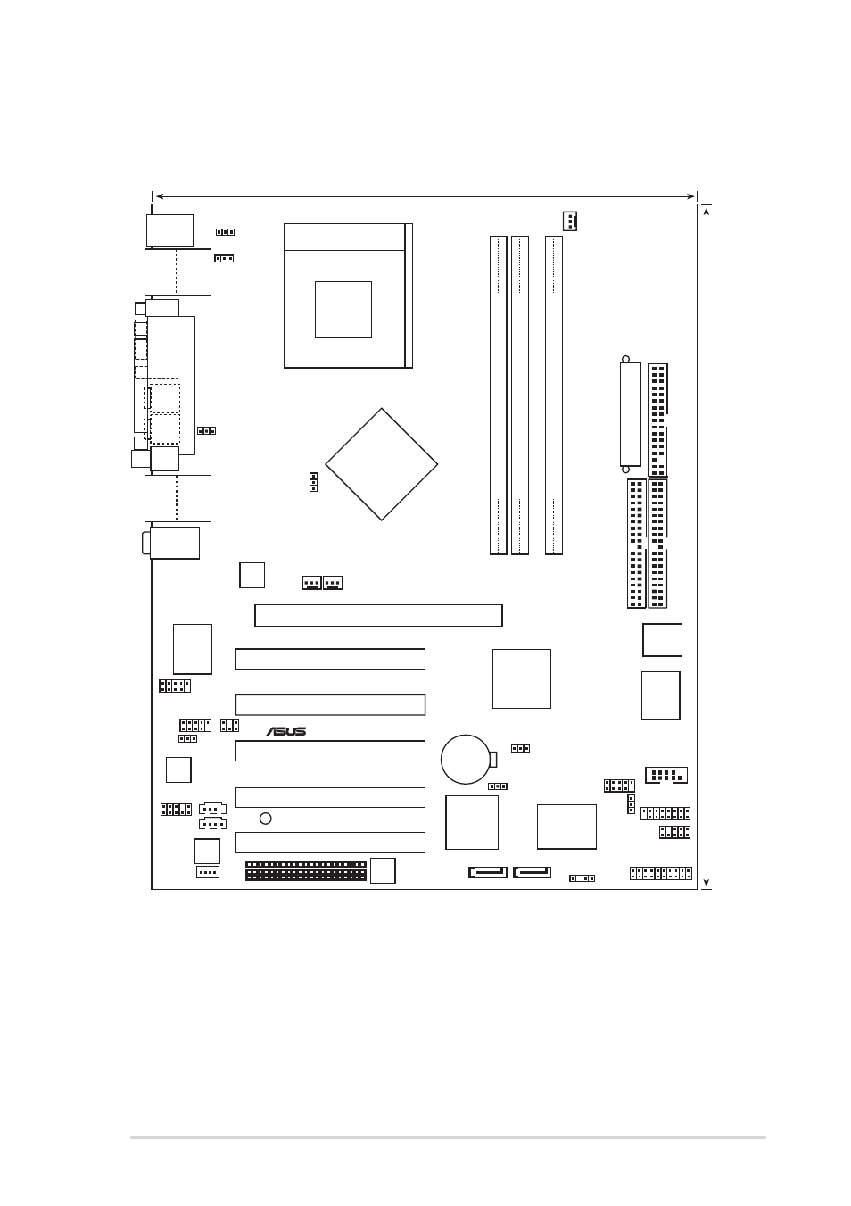 3 motherboard layout, Asus a7n8x-e deluxe motherboard 2-3, Socket 462 | Nvidia, A7n8x-e, Pci 1, Pci 2 pci 3 pci 4 pci 5, Accelerated graphics port (agp pro), Nforce2 spp ultra400 chipset, Super i/o | Asus A7N8X-E Deluxe User Manual | Page 23 / 112